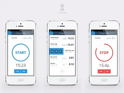 Stillinwork iPhone app app flat iphone mobile simple time ui ux