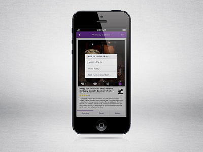 Liqr Detail - Add to Collections ios iphone ui ux