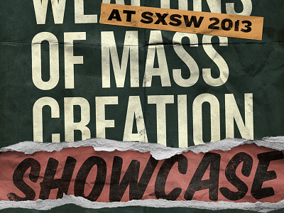WMC Showcase at SXSW austin concert flyer gigposter music sxsw weapons wmc fest