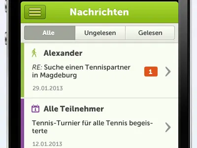 Messages app design filter flat ios message messages simple sport