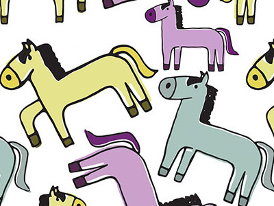 Horses horse horseback pattern repeat riding vector
