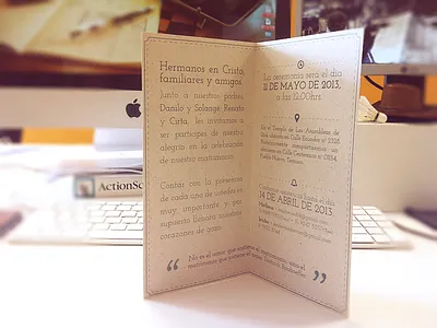 Printed! Clean wedding invitation invitation invite marriage print wedding