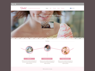 Ice Cream Website design home ice cream landing page ui webdesign