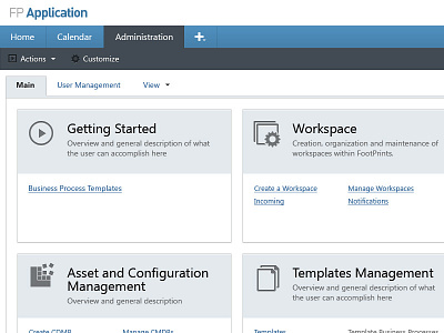 FP Application Design Time application ui