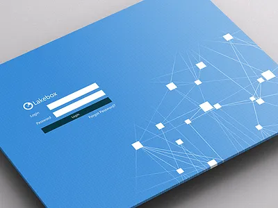 Lakebox Login blue chart clean graph login minimal minimalist string ui webtool