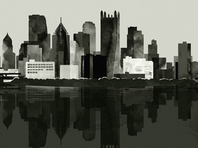 Evettegabriel Pittsburgh city illustration pittsburgh