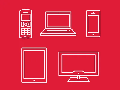 Digital device icons icon illustration micahburger