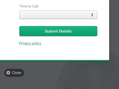 Modal Window button drop down fields forms lightbox popup ui ux validation