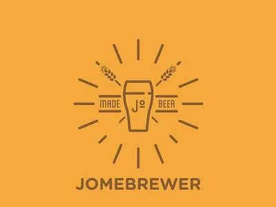Jomebrewer beer brand branding brew clean logo logotype made minimal rounded type typography