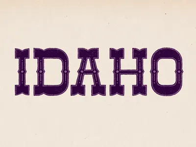 Idaho idaho lettering victorian