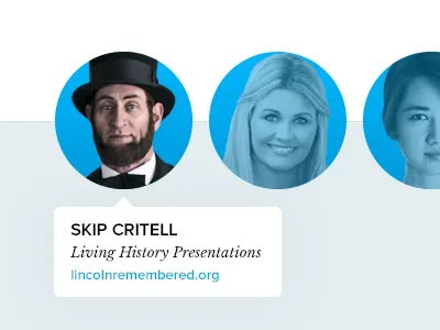 Abe's Testimonial circles instabuild lincoln quote redesign testimonials wip