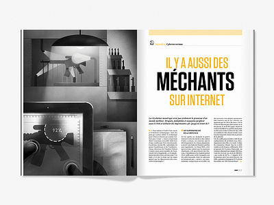 Terrorists and 3D 3d editorial gun illustration ipad machinegun magazine paper printer published technology texture