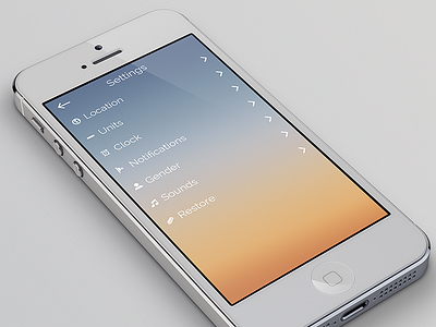 Settings app gemicons iphone temperature weather