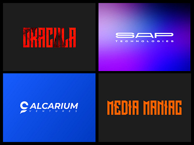 4 Recent Logo Designs | Vili black blue brand identity design branding design flat gradient graphic design illustration logo minimal orange typography vector white