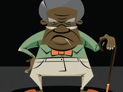 Angry Dude Update branding identity illustration mascot