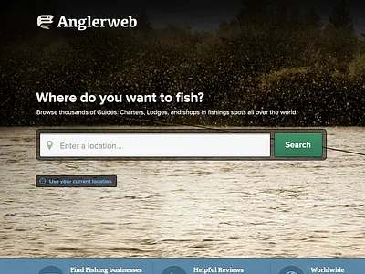 Where do you want to fish? background image banner button fish fishing hero home homepage image location search