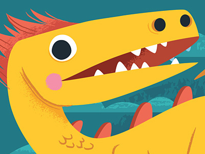 Feathersaur dinosaur illustration vector