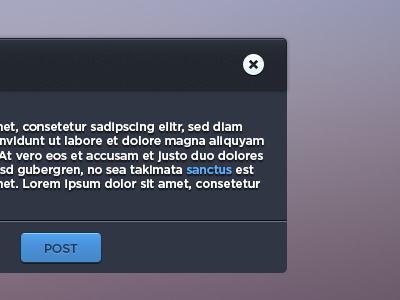 UI widget concept blue box concept intersensus kit minimal simple tweet ui widget