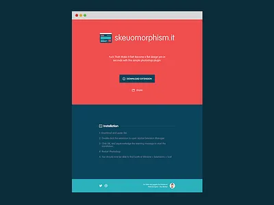 Landing Page Design blue browser contemporary flat flat design icon design landing page logo minimal red skeuomorphism