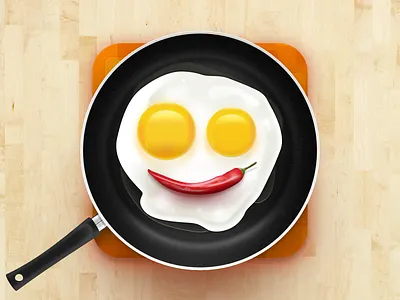 Fried eggs egg fried eggs icon illustration