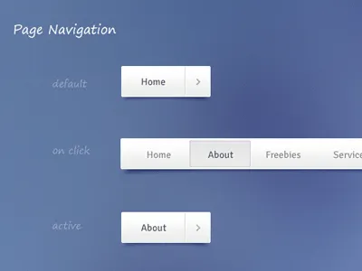 Freebie - Navigation (Free PSD and CSS) blue css download freebie menu minimal navigation page psd social bar