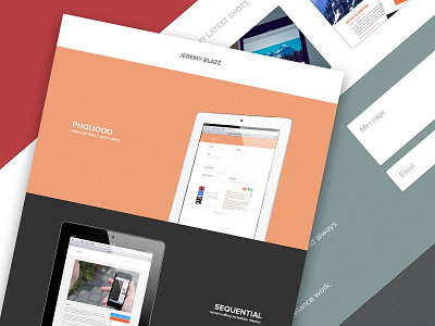 Concept Portfolio flat form portfolio single page website