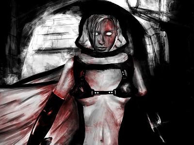 The Huntress concept art digital art futuristic painting science fiction