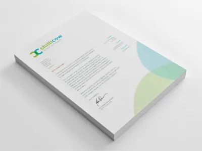 ChilliCow Letterhead/Brand Refresh blue brand fresh green letterhead stationery