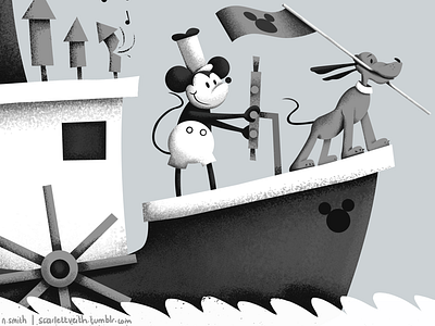 Friendship boat disney donald duck goofy mickey minnie mouse pluto steamboat waves