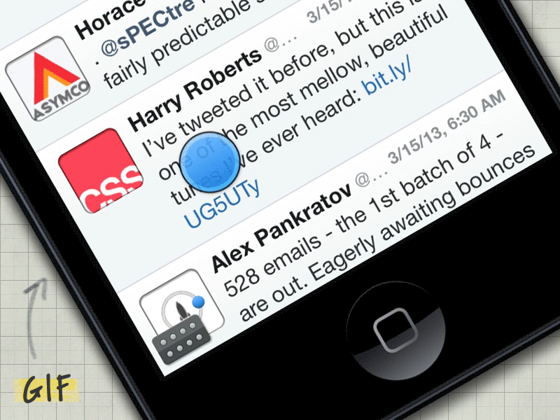 [GIF] Tweetbot with a Hidden Tab Bar (concept) animation concept gif macarena tab bar tweetbot