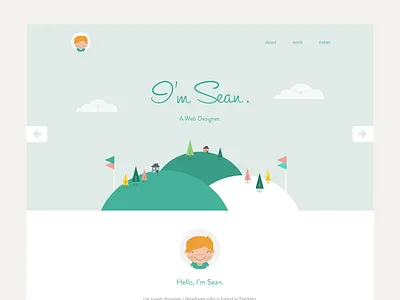 Home / Portfolio clean flat green homepage light minimal wip