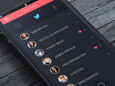 Social App app dribble facebook follow ios iphone iphone app social twitter