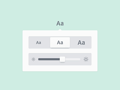 Text Setting Popover bright clean flat ios light popover simple text ui
