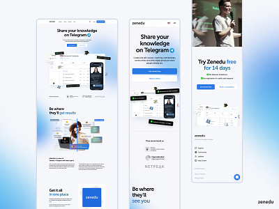 zenedu education course design desktop education landing mobile telegram typography ui uiux ux web webflow website zendeu