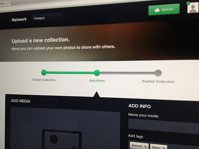 Upload Page blue dark design green page upload web