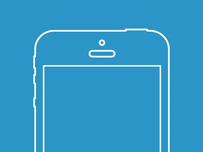 Vector iPhone 5 Wireframe Freebie blue download freebie iphone ui wireframe