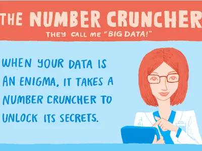 The Number Cruncher character design illustration jess3 mindjet social content workology