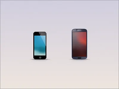 Mini iPhone and Galaxy S4 Freebie galaxy s4 iphone 5 sketch 2