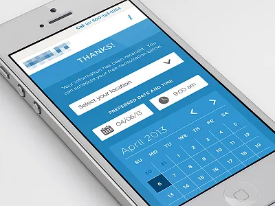 Appointment Maker appointment blue calendar imm iphone mobile schedule ui ux
