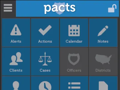 Pacts Menu menu mobile ui