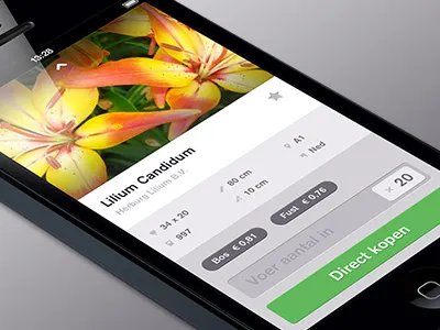 Flower App app detail flower flowers iphone page shop shopping