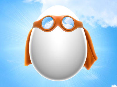Super Egg brand egg fun identity superman