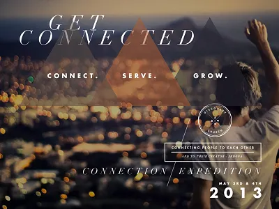 Get Connected american ampersand anvil blue canyon design didot flag futura layout logo navigation orange script transparency type ux website white