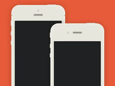 iPhone 5-4S flat PSD device download flat freebie iphone psd sketch