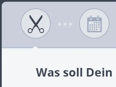 Cutterslounge Mobile Client arrow blue calendar cutters dots icon lounge mobile sizzers svg