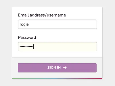 Signin for Neonmob field form signin ui