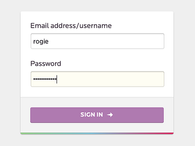Signin for Neonmob field form signin ui