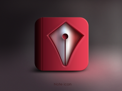 Notebooklogo app apple black china diary icon ios iphone liushui logo metal note note book notebook pen red ui
