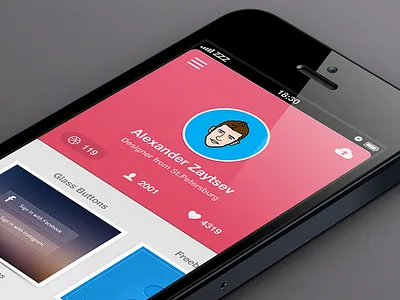 Dribbble Profile app iphone rebound ui