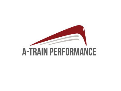 A-Train Logo (color) a art deco dream liner dreamliner locomotive logo mark minimal performance rail railway streamline train training